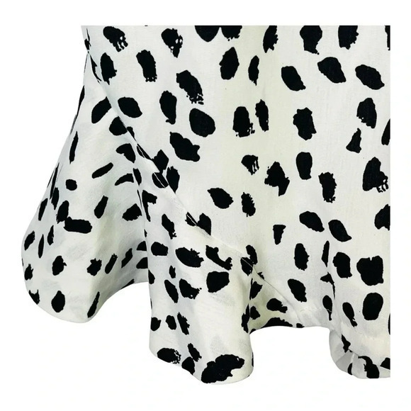 She + Sky Black and White Spotted Short Open Back Romper Women‎ Size Large NWT - Picture 7 of 10